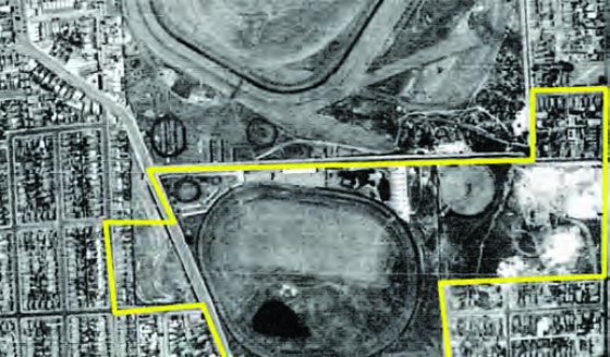 Aerial photo showing the location of UNSW campus, 1930