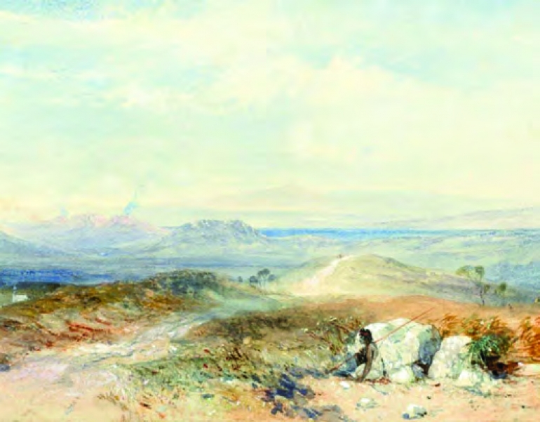 Fig. 5 Landscape in 1870s. John Skinner Prout c.1874 -1876. View Near Botany Bay, State Library of Victoria