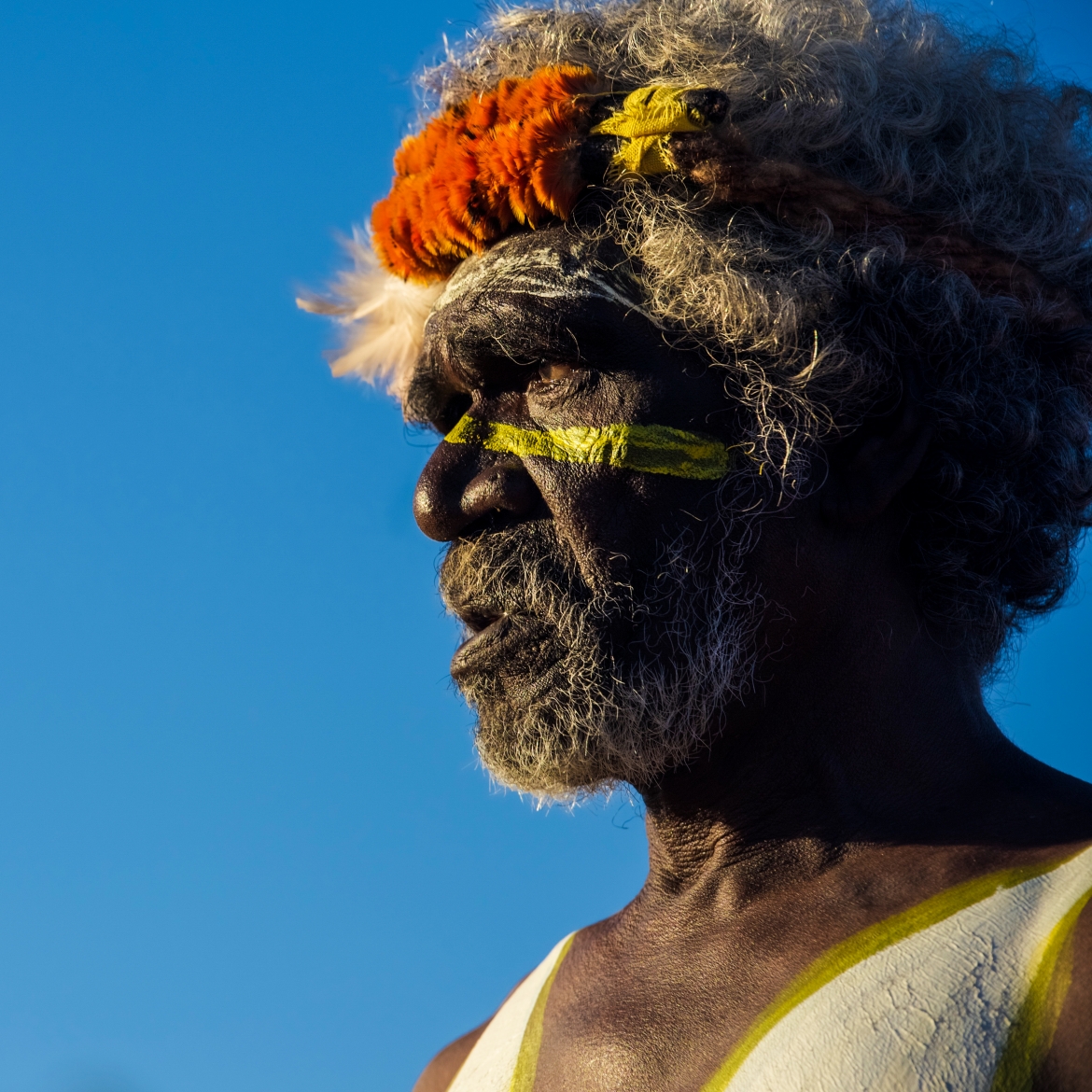 Aboriginal man at Uluru in 2017