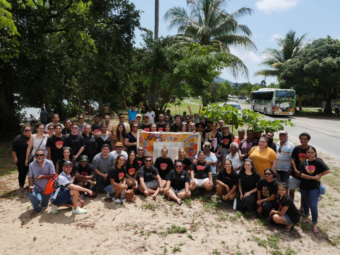 Uluru Youth Summit group photo in Yarrabah 