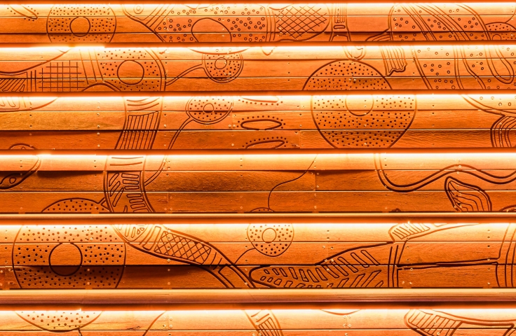 Guruwaal Alumni Park artwork detail up close