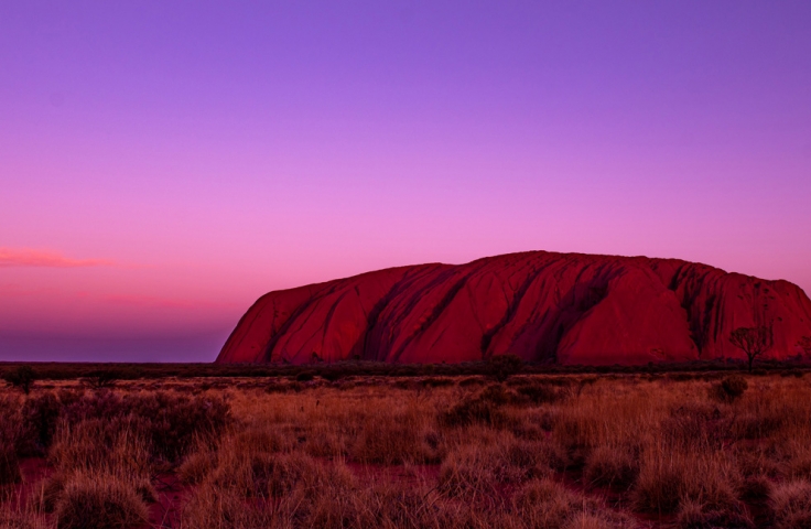 Uluru at sunset (Copyright UNSW Indigenous Law Centre)