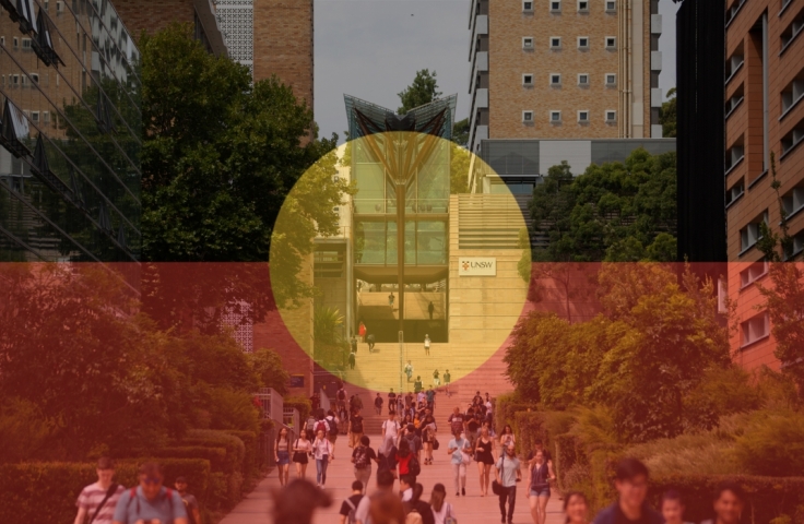 Aboriginal flag over the UNSW campus