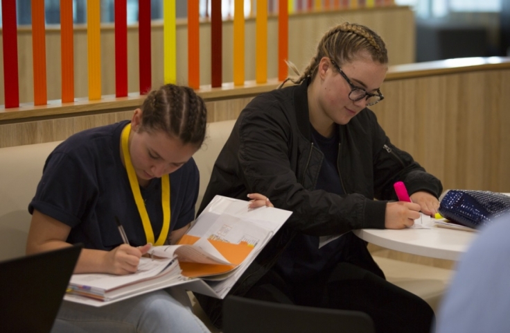 Students studying at Nura Gili